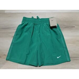 NWT Nike Dri-Fit Boys Medium Athletic Shorts Youth Kelly Green White Swoosh